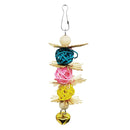 Parrot Bird Toys Natural Straw Chew Toys Birds Hanging Bells Toys
