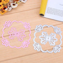 2pcs Flower Frame DIY Cutting Dies Stencils Scrapbook Embossing Album Cards SN9F