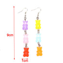 New Funny Colorful Cartoon Three Bear Animal Dangle Drop Earrings Jewelry B&X