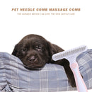 Pet Cat Dog Hair Removal Needle Comb Fur Trimming Open Knot Brush (Blue) A