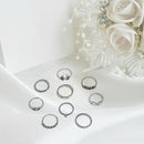 9pcs Boho Women Star Angle Charm Knuckle Ring for Women Street Jewelry Gift