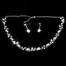 Bridal Jewelry Set Rhinestone Diamante Necklace Earrings