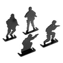4pcs Mini Objective Silhouette Soldiers Metal Shot Gym Work Sport