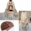 68cm Long Straight Slight Curl Hair Full Wig Synthetic Hair Heat Resistant Wig