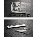 22 in 1 Wilderness Survival Card Fishhook Arrow Awl Needles Blades Multi- OZ