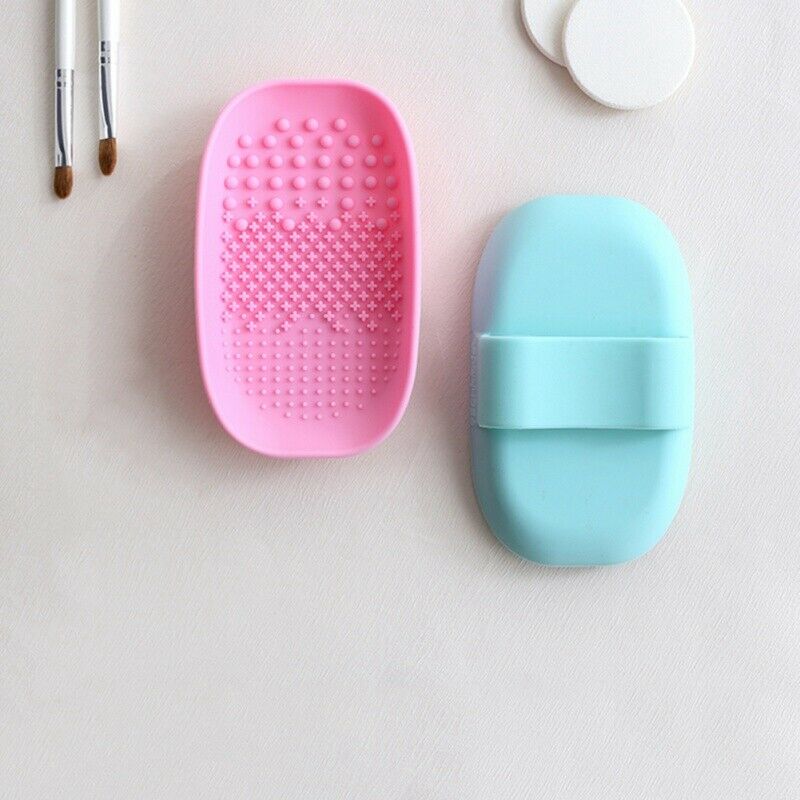 Green Brush Cleaner Cosmetic Make Up Washing Brush Gel Cleaning Mat Foundat L8Y4