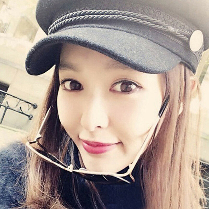 Ladies Womens Girls Wool Blend Baker Boy Peaked Cap Newsboy Hat Beret Fash laTEU