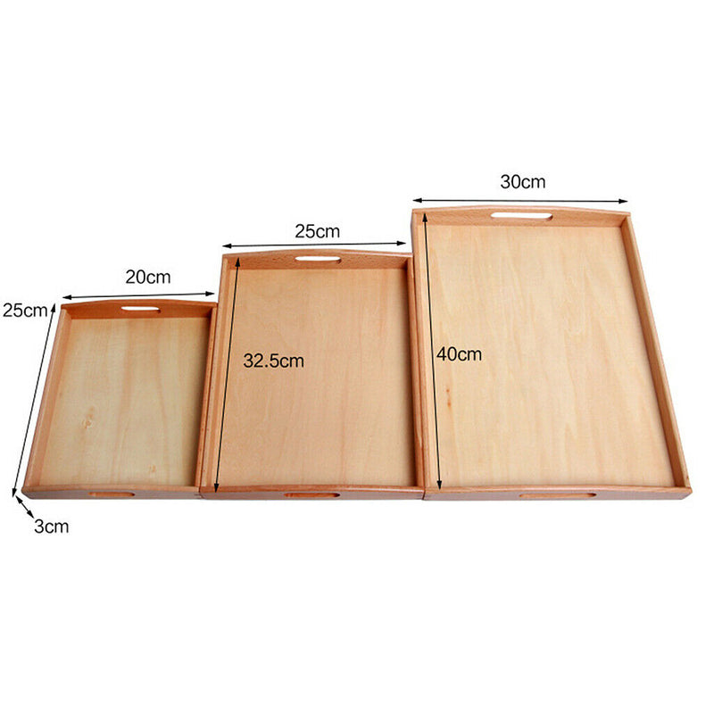 Wooden Montessori Educational Material Toys Storaging Holding Small Tray