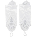 14in white wedding bridal lace fingerless gloves