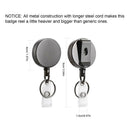 2pcs Heavy Duty Retractable Reel ID Badge Key Card Holder Keychain For Lanyards