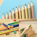 10pcs Rainbow Four-Color Lead Wooden Pencil Students DIY Graffiti Pencil A