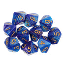 10pcs 10 Sided Dice D10 Polyhedral Dice for    DND MTG RPG High quality Blue
