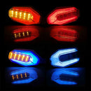 4x 30-LED Motorcycle Amber Turn Signal Indicator Lights Blue DRL Red Brake Lamp