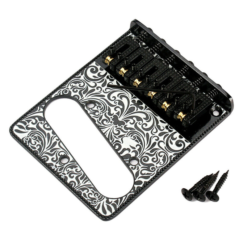 Metal Carving Electric Guitar Saddle Bridge Pickup Slot Set for Telecaster