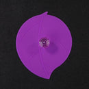 Leaf Shape Silicone Cup Cover Heat Resistant Cap Leakproof Cup Lid (Purple) A