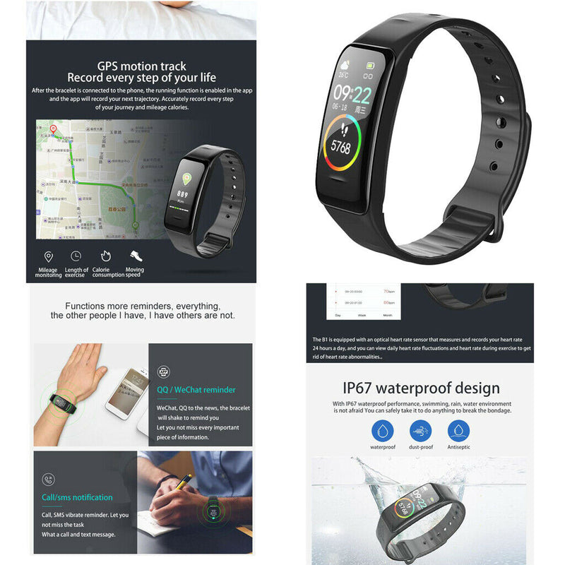 Waterproof Bluetooth Heart Rate Monitor Smartwatch Smart Watch Sleep Monitor