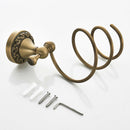 Spiral Blow Hair Dryer Stand Holder Wall Mounted Holder Rack Organizer Brass