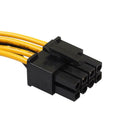 Dual 15Pin SATA Male To PCIe 8Pin(6+2) Male Video Card Power Cable A