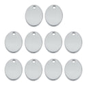 60Pc Metal Flat Heart Oval Blank Stamping Charms Tag Pendants Jewelry Making