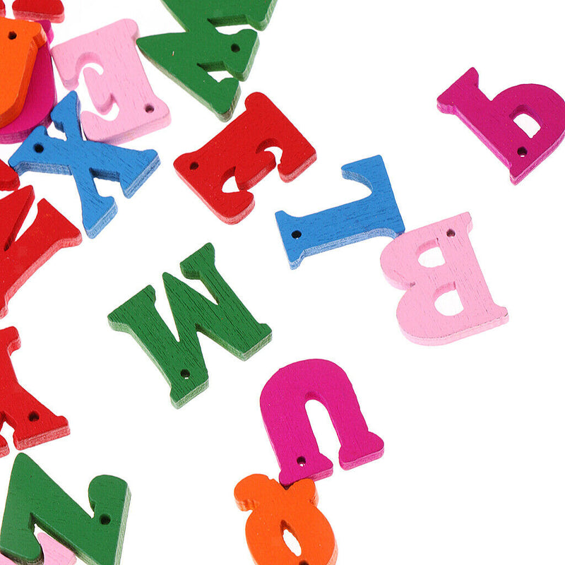 Colorful Wood English Alphabet & 0 to 9 Number for Preschool Kids Baby Toys