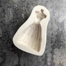 Wedding Dress Skirt Princess Silicone Fondant Mould Cake Decor Icing PasteMol ES