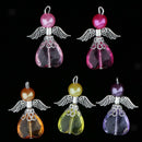 10x Mixed Acrylic Angel  Charms Pendant for Key Ring Hanging Decoration
