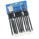 12pcs Retractable Stretch Spiral Stretchy String Keychain Keyrings Black