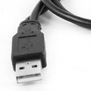 USB 2.0 A to A 3A Male Y Splitter Data Power Cable 2.5Ft Black for PC