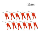 12pcs Air Blow Gun Red Plastic Handle Angled Bent Nozzle Air Duster Blow  XIS
