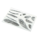 Creative Feather Shape Rubber Clear Stamp Scrapbooking Photo Album Decor 3c