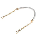 2pc PU Leather Braided Handbag Shoulder Bag Strap Chain Handle 60cm