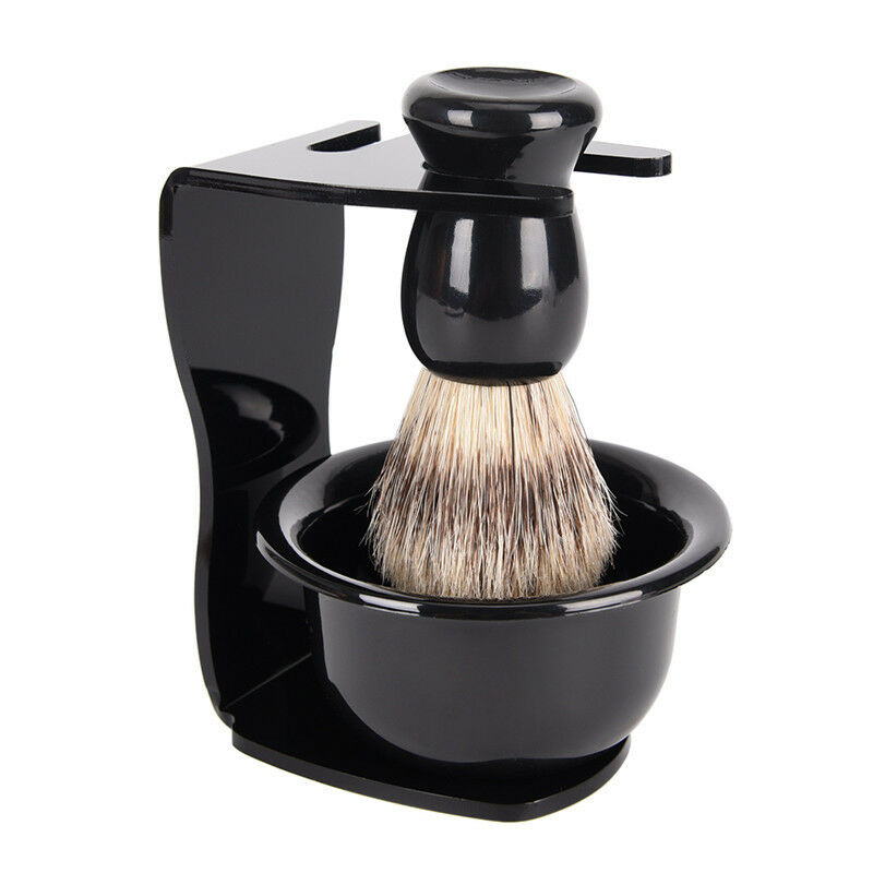 3In1 Shaving Soap Bowl +Shaving Brush+ Shaving Stand Men Beard Cleaning Tool A3C