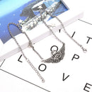 Fashion Stainless Steel Punk Retro Angel Wings Sweater Necklace Choker Jewe BX