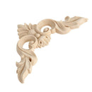 4pcs 8*8cm Wood Carved Corner Onlay Furniture Home Decorations Unpainted