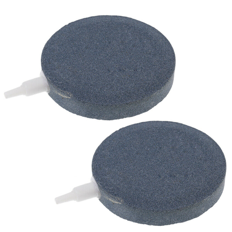Aquarium Bubble Air Stone Fish Tank Pump Hydroponics Disk Diffuser 10cm 2Pcs