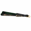 Beautiful Lady's Silk Hand Fan with Green Sequins