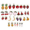 30PCS Enamel Pineapple Fruit Charms Pendant DIY Jewelry Making Necklace Bracel3C