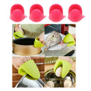 2 Pair Pot Holder Mini Oven Mitts Red Kitchen Gadgets for Microwave BBQ
