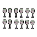 2PCS Wine Glass Cup Sequins Girls Embroidery Sew Iron On Patch Badges Applique