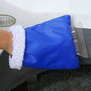 Car Ice Scraper Winter Warm Car Window Snow Shovel Removal Gloves (Blue)