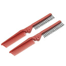 Salon Barber Anti Static Combing Folding Hairdressing-Hair Brush Travel Comb x 2