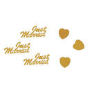 Just Married Wedding Metallic Table Confetti Sprinkles ( All Colours ) (1 P