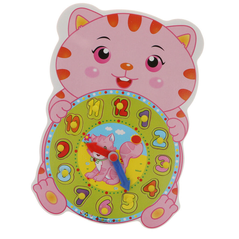 Wood Teaching Sorting Tiger Clock Educational Toys Games for Kids 3 Year Old