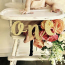 Glitter one Banner Girl Boy 1st Birthday High Chair Baby Shower Party Decor  Z