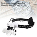 LED Light Lamp Head Loupe Jeweler Headband Magnifier Eye Glasses Magnifier