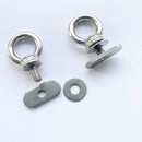 8x Stainless Steel Boat Kayak Mounting Screws Nuts Eyelet Fasteners Bolt