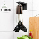 Wall-Mounted Rotating Shelf Telescopic Kitchen Rack Storage Nail-free F2B3