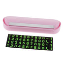 Luminous Hiding Car Temporary Parking Card Sign W/ 4-Set Phone Number Sheet