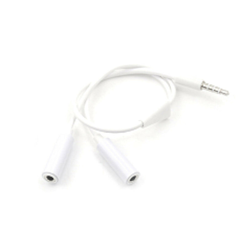 3.5mm AUX Audio Mic Splitter Cable Earphone Headphone Adapter 1Male To 2FemaleES