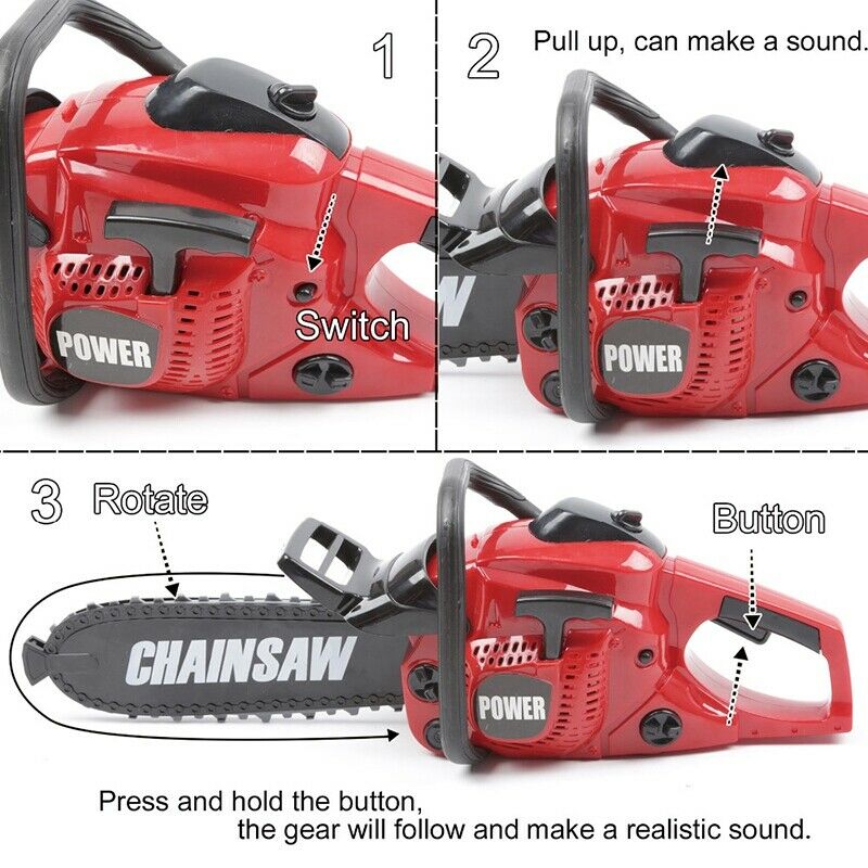 Pretend Play Tool Toys Rotating Chainsaw with Sound Simulation Repair Tool  U4Z1